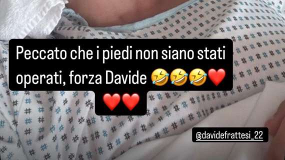 Dumfries replica a Frattesi tra cuori e risate sui social: "Peccato che i piedi non siano stati operati. Forza Davide"