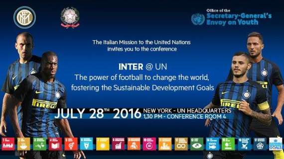 Non solo calcio negli USA, domani l'Inter all'ONU
