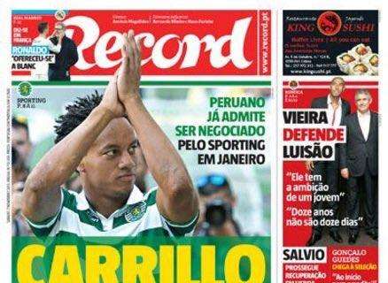 Record - Carrillo ora apre al rinnovo con lo Sporting