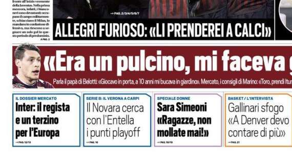 Prima pagina TS - Inter, regista e terzino per l'Europa