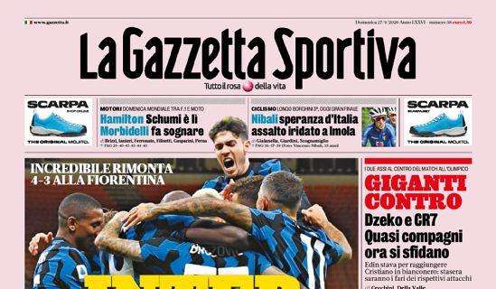 Prima pagina GdS - Inter pazza gioia. Incredibile rimonta: 4-3 alla Fiorentina
