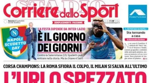 Prima CdS - L'urlo spezzato. Corsa Champions: la Roma sfiora il colpo, il Milan si salva all'ultimo