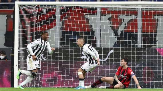 L'Udinese fa un regalo all'Inter: Leao apre, Udogie pareggia. Milan fermato sull'1-1