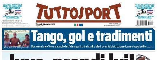 Prima pagina TS - Inter-Torino è anche Icardi-Maxi