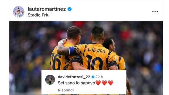 Lautaro torna finalmente al gol, Frattesi ironizza prendendolo in giro: "Sei sano, lo sapevo"