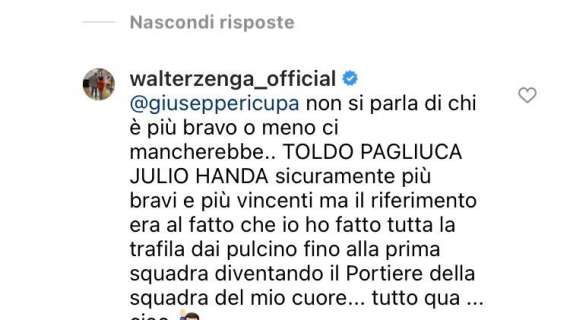 Zenga e la differenza con gli altri portieri dell'Inter: "Io nerazzurro dai pulcini fino alla prima squadra"