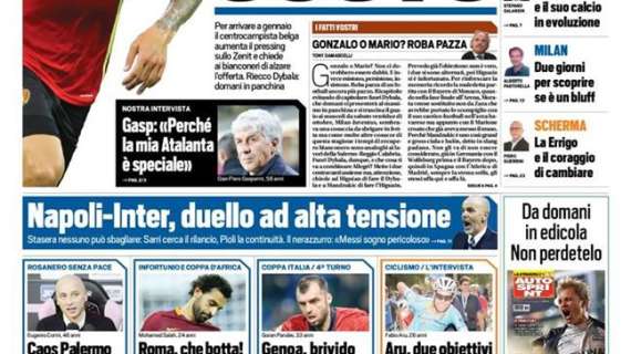 Prima pagina TS - Napoli-Inter, duello ad alta tensione