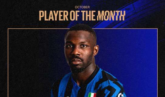 I tifosi dell'Inter hanno scelto: Thuram è il Pirelli Player of the Month di ottobre. Tikus batte altri tre candidati nerazzurri 