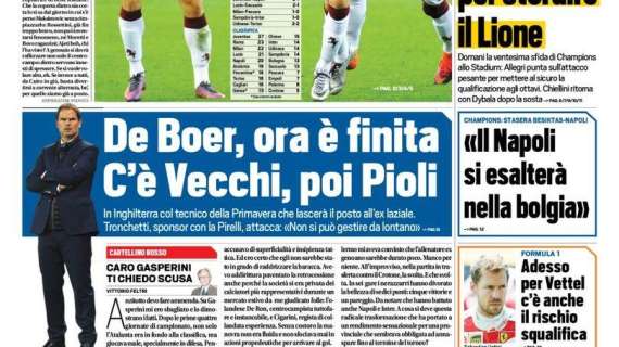 Prima TS - De Boer, ora è finita. C'è Vecchi, poi Pioli. In EL col tecnico della Primavera che lascerà all'ex laziale