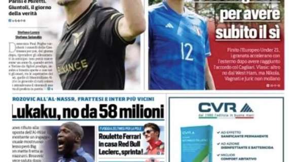 Prima TS - Lukaku, no da 58 milioni. Brozovic all'Al-Nassr, Frattesi e Inter più vicini. Bellanova: pressing Toro