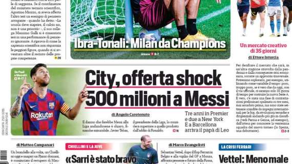 Prima CdS - City, offerta shock: 500 milioni a Messi