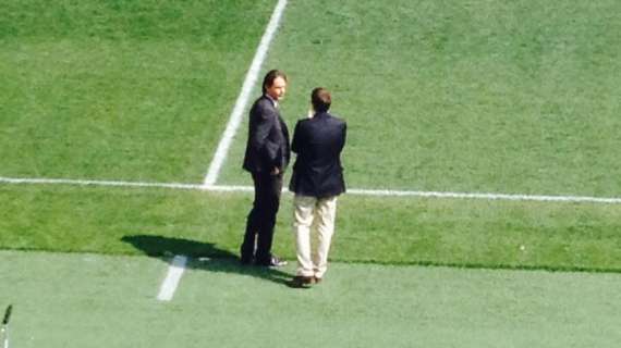 FOTO - Cerrone e Inzaghi, dialogo prima del derby 