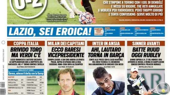Prima Ts - Inter in ansia. Lautaro torna in Barça