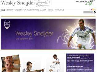 La home page del sito di Wesley Sneijder