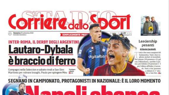 Prima CdS - Lautaro-Dybala, è braccio di ferro. Inter-Roma, il derby degli argentini