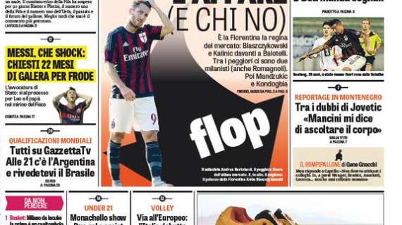 Prime pagine - Tra i dubbi di Jovetic: "Mancini mi dice di ascoltare il mio corpo"