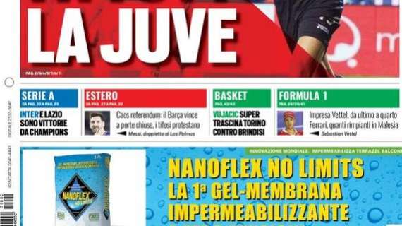 Prima pagina TS - Inter e Lazio, sono vittorie da Champions