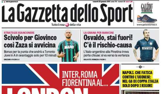 Prime Pagine - L'Inter guarda a centrocampo per rinforzarsi. Osvaldo, si va verso la vertenza