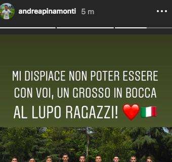 Italia U-21, Pinamonti manda un messaggio: "Mi dispiace non poter essere con voi, in bocca al lupo!"