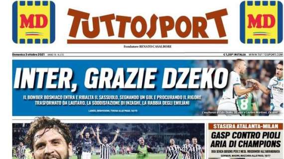 Prima TS - Inter, grazie Dzeko: entra e ribalta il Sassuolo