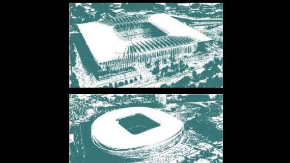 FOTO - Nuovo stadio, svelati i rendering dei due progetti: parallelepipedo per Populous, ovale per Manica-Cmr