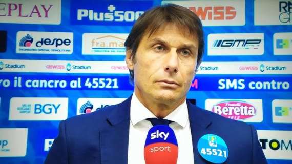 Conte: "In un anno tutti temono l'Inter, prima a Bergamo con l'elmetto. Io con meno furore? Bisogna togliere il vino"