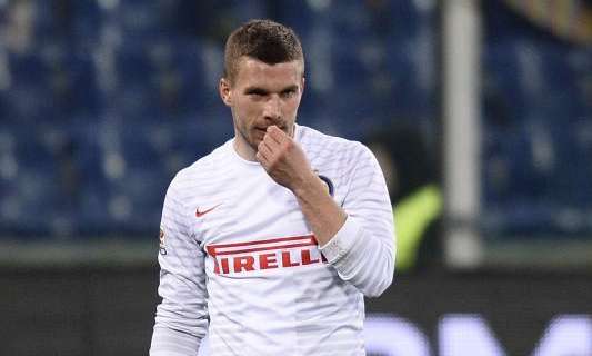 GdS - L'Inter fa quasi tutto bene, ma con Podolski...