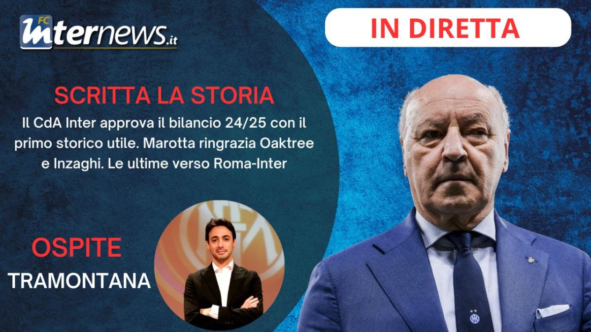 LIVE - Il PRIMO BILANCIO in UTILE, le PAROLE di MAROTTA, il FUTURO dell'INTER e le ULTIME per ROMA