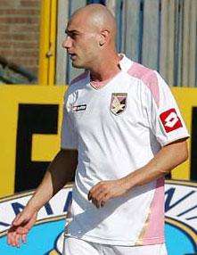 Roberto Guana con la maglia del Palermo