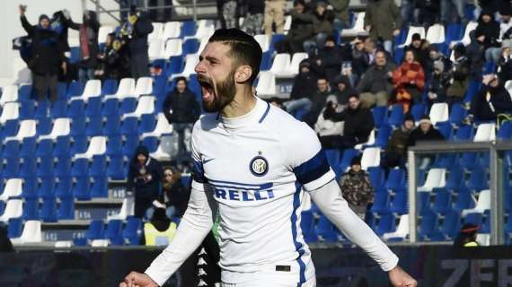 Candreva, il Sassuolo porta bene: al Mapei la prima rete in trasferta con l'Inter