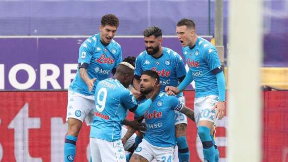 Il Napoli passa anche al Franchi e rispedisce la Juve in zona Europa League: 2-0 alla Fiorentina, azzurri terzi