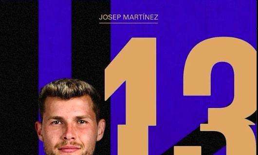 Josep Martinez sceglie il suo compagno di viaggio: indosserà maglia numero 13. L'Inter: "Scaldate la voce"