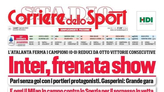 Prima CdS - Inter, frenata show. L'Atalanta ferma i campioni