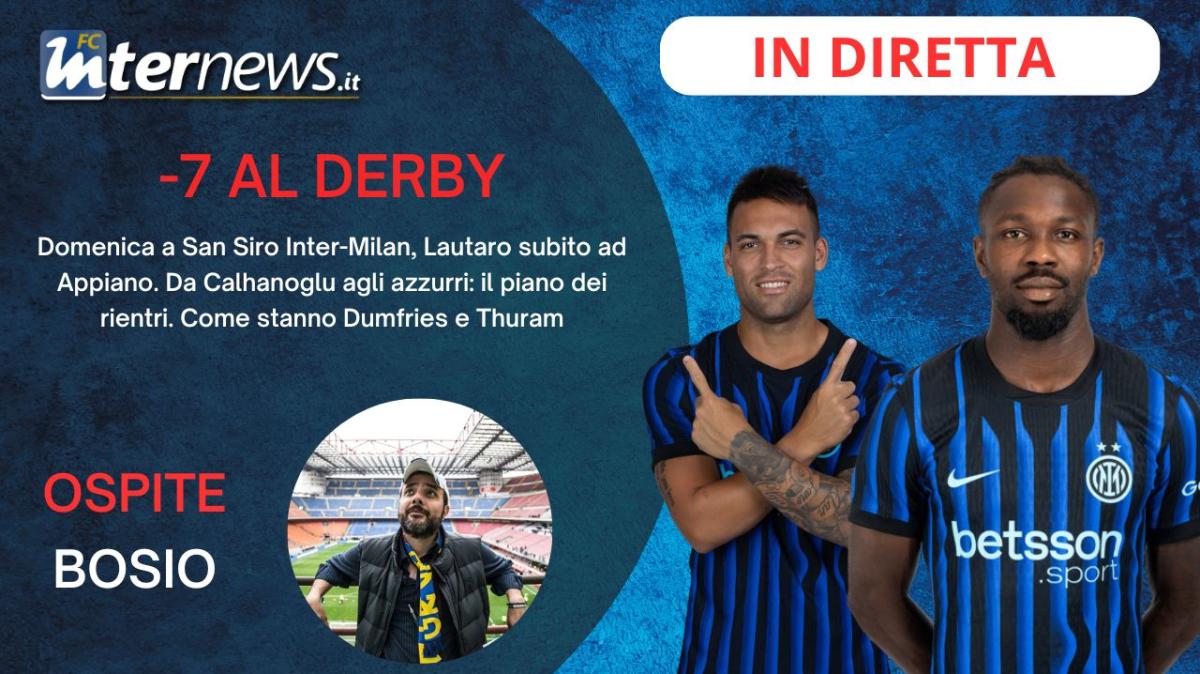 Rivivi la diretta! La SETTIMANA del DERBY: LAUTARO subito ad APPIANO, il rientro dei NAZIONALI, DUMFRIES e THURAM...
