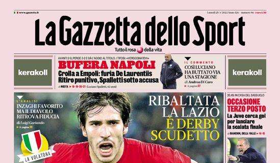 Prima GdS - Milan infinito. Ribaltata la Lazio, è derby Scudetto. Inter, mercoledì per la testa
