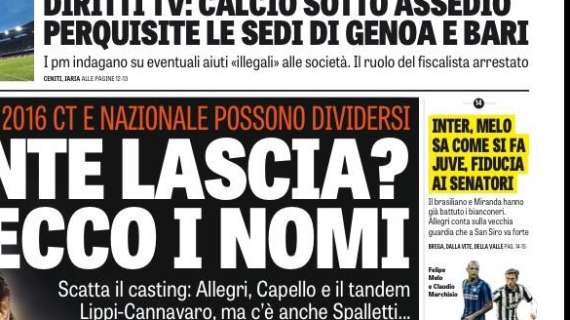 Prime Pagine - Inter-Juve è l'Avvelenata. Mancini e Allegri non si sono mai amati, Melo e Miranda...