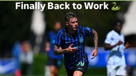 Zalewski si gode il ritorno in campo: "Finalmente al lavoro"