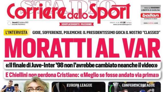 Prima CdS - Moratti al VAR: il presidentissimo gioca Inter-Juventus