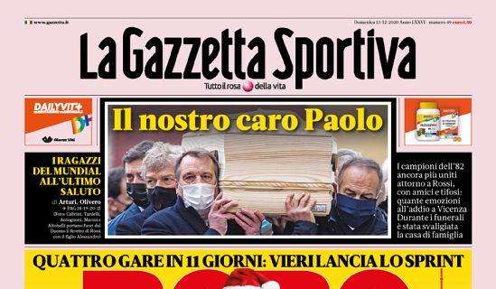 Prima pagina GdS - Bobo Natale, Vieri lancia lo sprint: "Inter, assalto allo Scudetto"