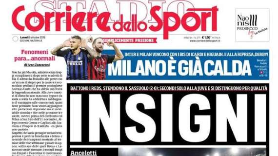 Prima CdS - Milano è già calda. Inter e Milan vincono con i bis di Icardi e Higuain. E alla ripresa, Derby!