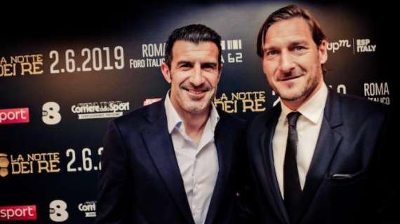 'Notte dei Re', Figo sfida Totti: nella squadra del portoghese anche Materazzi, Crespo e Roberto Carlos