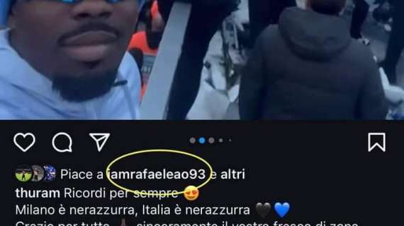 "Milano è nerazzurra, Italia è nerazzurra": Thuram festeggia lo scudetto, Leao mette il like e poi lo rimuove