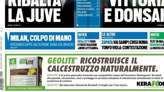 Prima pagina TS - Spalletti, pari e frustrazione: "Non lottiamo"