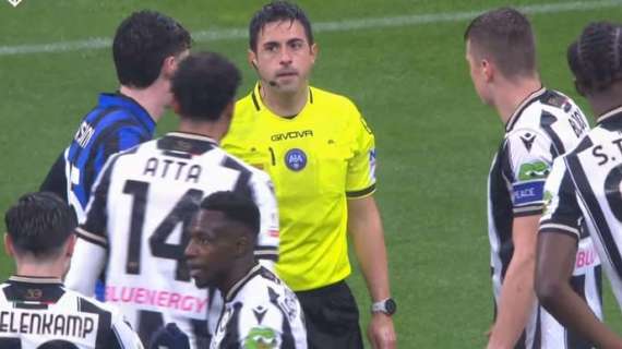 Inter-Udinese, la moviola: Massimi impreciso sui cartellini (ne mancano due). E sul rigore restano dubbi