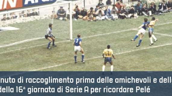 Addio a Pelè, il 4 gennaio un minuto di raccoglimento su tutti i campi di Serie A 