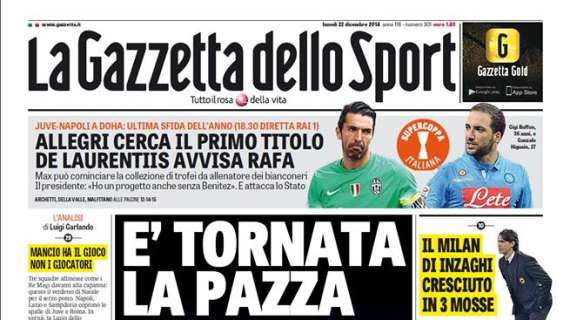 Prime Pagine - È tornata la Pazza Inter. I nerazzurri sfiorano la vittoria. Anderson-Kovacic bimbi d'oro