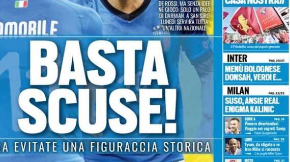 Prima pagina TS - Inter, menù bolognese: Donsah, Verdi...