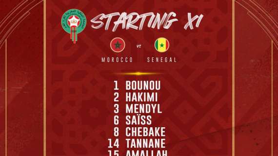 InterNazionali - Marocco-Senegal, Hakimi in campo dal 1^ minuto. Titolare anche Amrabat