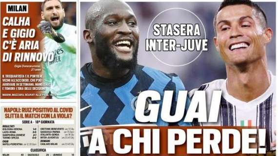 Prima Pagina TS - Stasera Inter-Juventus, San Siro sceglie l'anti-Milan