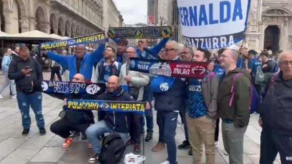 VIDEO - Tifosi interisti in centro... e parte il coro da stadio!